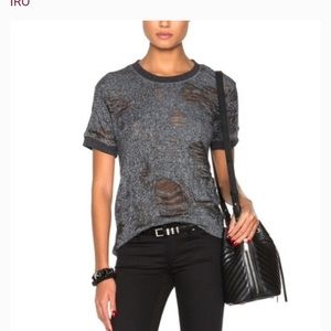 IRO. Jeans Nasta distressed knit top